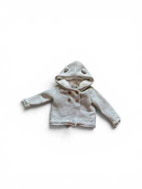 Max studio 3T cozy jacket/cape grey with metallic hooded faux fur lined